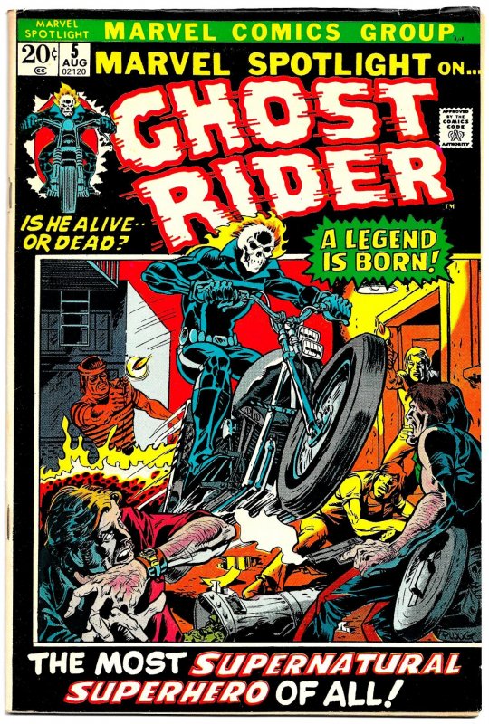 MARVEL SPOTLIGHT #5 (Aug1972) 8.0 VF  1st App. & Origin GHOST RIDER!  Mike Ploog