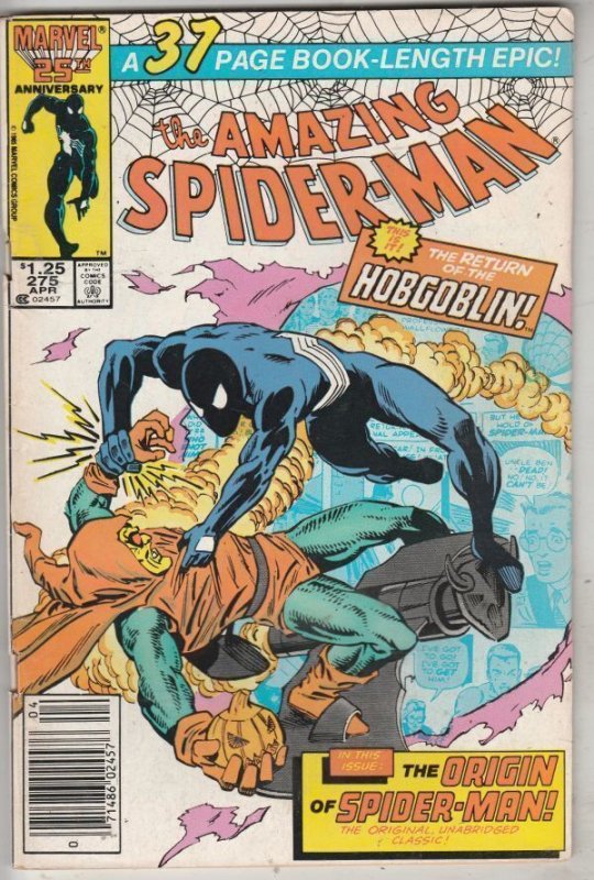 Amazing Spider-Man #275 (Apr-86) VF/NM 50% OFF SALE! Hobgoblin Ditko Origin Wow!