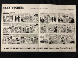 Ella Cinders Newspaper Comic Dailies Proof Sheet 11/10/1952