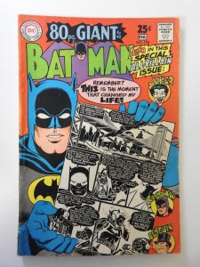 Batman #198 (1968) VG Condition moisture stain, 1 in spine split