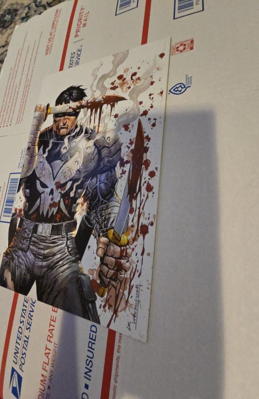 Punisher #1 Kirkham Virgin Cover (2022) w coa