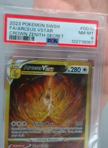 2023 Pokemon SWSH Crown Zenith Secret #GG70 Arceus Vstar FA PSA 8 NM-MT
