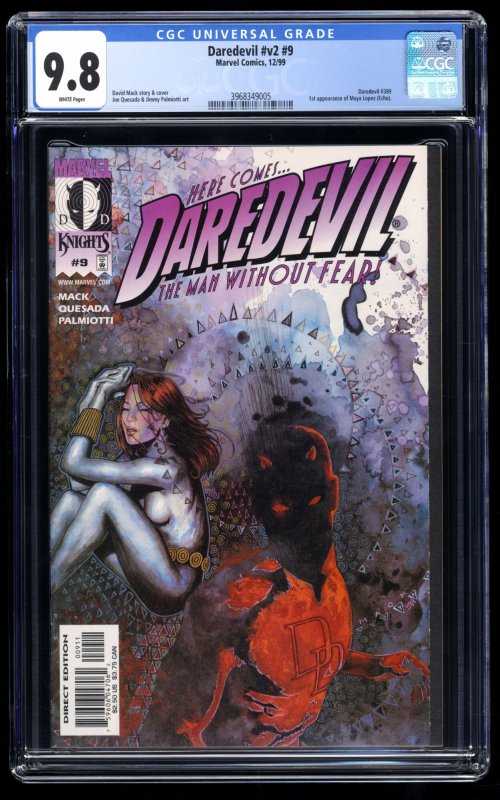 Daredevil #9 CGC NM/M 9.8 White Pages 1st Appearance Echo (Maya Lopez)!