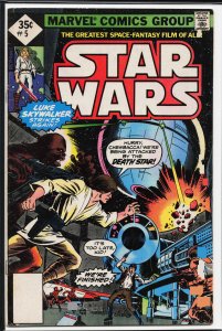 Star Wars #5 Second Print Cover (1977) Star Wars [Key Issue]