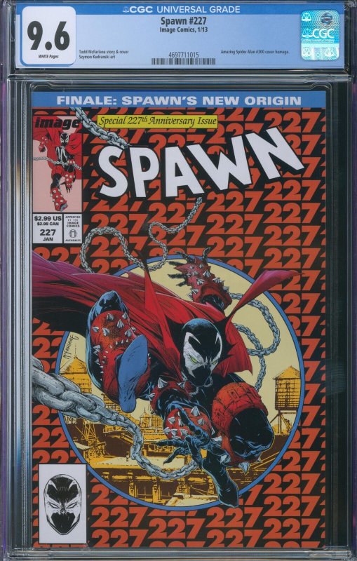 Spawn #227 CGC 9.6 - Amazing Spider-Man #300 Cover Homage
