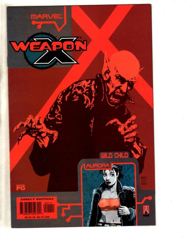 Lot Of 6 Weapon X Marvel Comics 1 Marrow (2) Sauron Wild Child Kane Zero J308