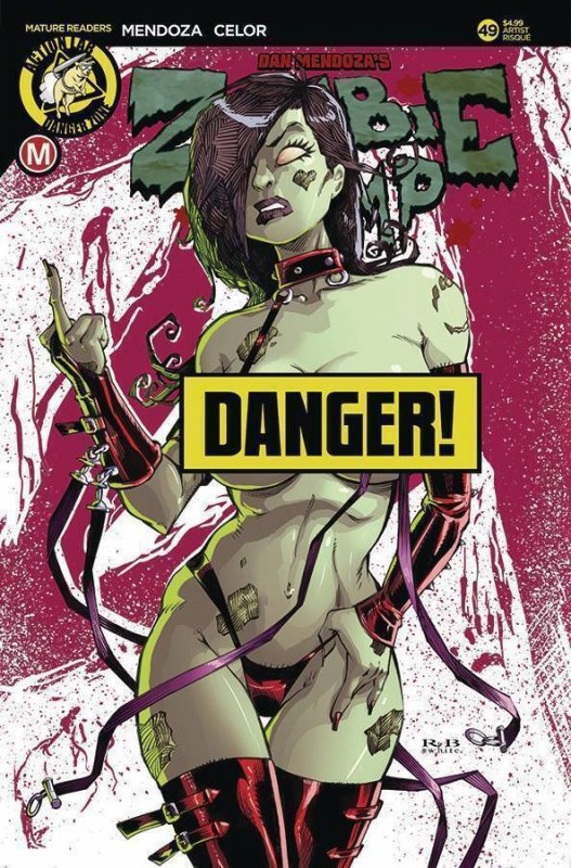 ZOMBIE TRAMP #49 COVER D WHITE RISQUE VARIANT (MR)