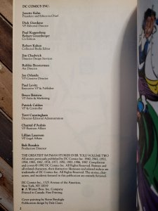 Greatest Batman Stories Ever Told TPB Vol. 2 (DC 1992) First Printing Anthology