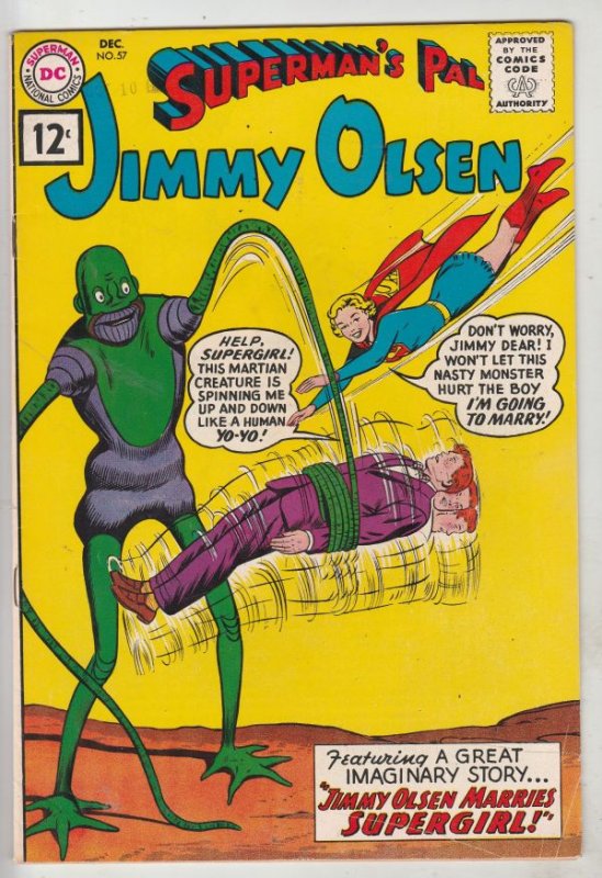 Jimmy Olsen, Superman's Pal  #57 (Dec-61) FN/VF+ High-Grade Jimmy Olsen