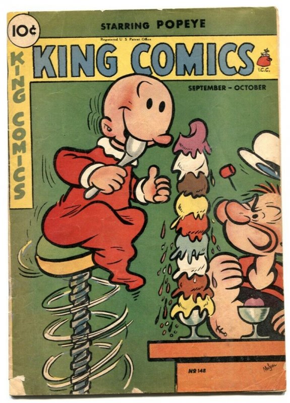 King Comics #148 1948- Popeye ice cream cover VG 