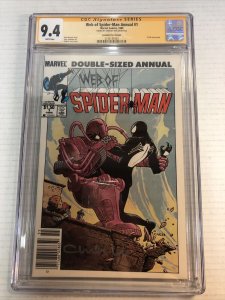 Web of Spider-Man Annual (1985)#1 CGC 9.4 (SS) Signed Charles Vess Newstand CPV