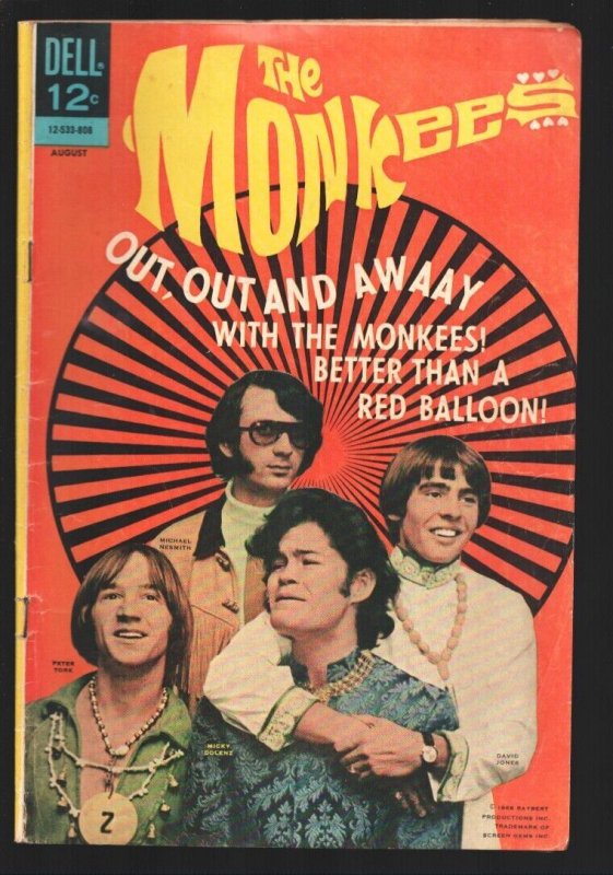 The Monkees #114 1968-Dell-Peter Tork, Micky Dolenz, Michael Nesmith and Davi...