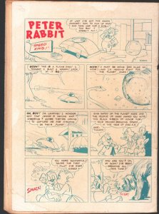 Peter Rabbit#15 1952-Dell-Western cover by Frank Carin-rocket ships-wizard