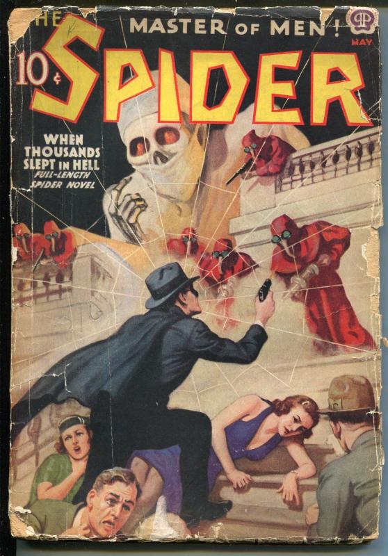 SPIDER 5/1938-POPULAR-SUPER HERO PULP-VIOLENT-fr