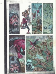 Spectacular Spider-Man #253 p.13 Color Guide Art - Calypso, Kraven - John Kalisz
