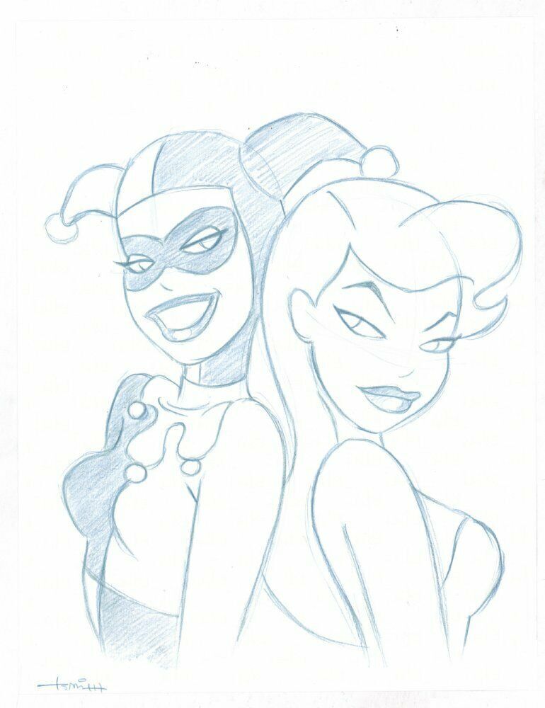 harley quinn and poison ivy coloring pages