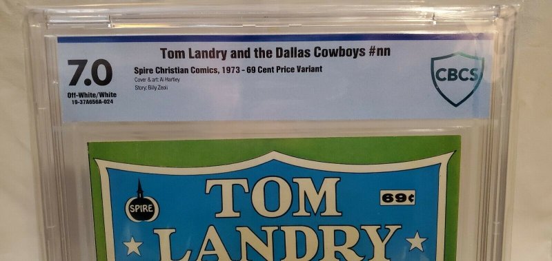 Tom Landry and the Dallas Cowboys - CBCS 7.0 - OW/W - .69 Cent Variant - RARE!