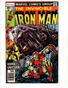 Iron Man #113 (1978) VF- HORN OF THE UNICORN! Bronze Age MARVEL Classic !!!