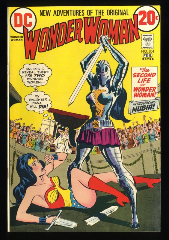 Wonder Woman #204 FN/VF 7.0 1st Appearance Nubia Origin of WW and Amazons!