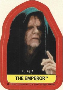 1983 Star Wars: Return of the Jedi Sticker #43 The Emperor