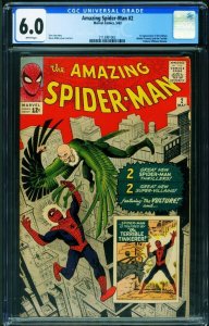 AMAZING SPIDER-MAN #2 CGC 6.0 1963-MARVEL-1st VULTURE 2113961002