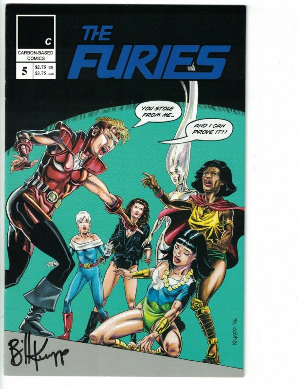 the Furies #5 VF signed by Bill Knapp - carbon-based comics 1997 - bad girls 