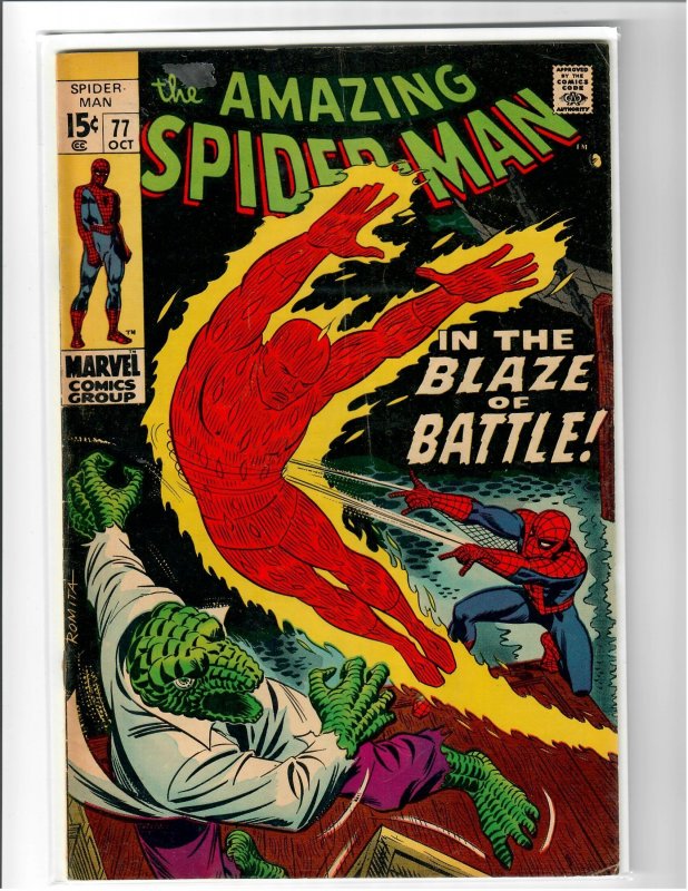 The Amazing Spider-Man #77 (1969) app Human Torch