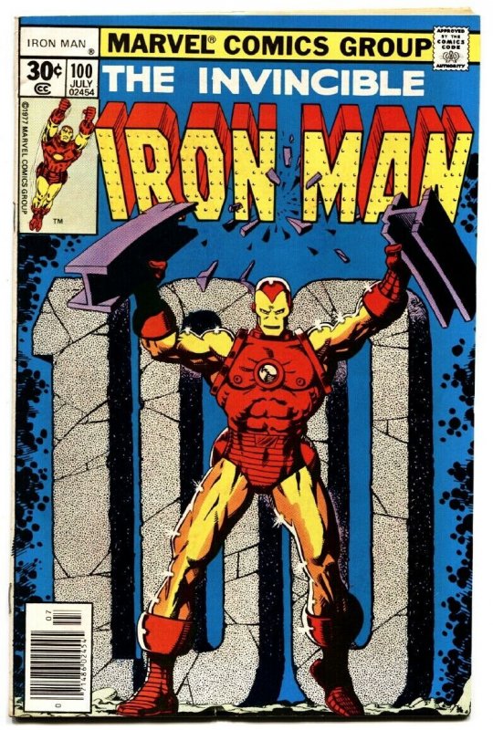 IRON MAN #100--1977-MARVEL BRONZE-AGE COMIC-FN