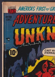 Adventures into the Unknown #38 1952 ACG Devil Atom Bomb panel 3.0 GD/VG comic