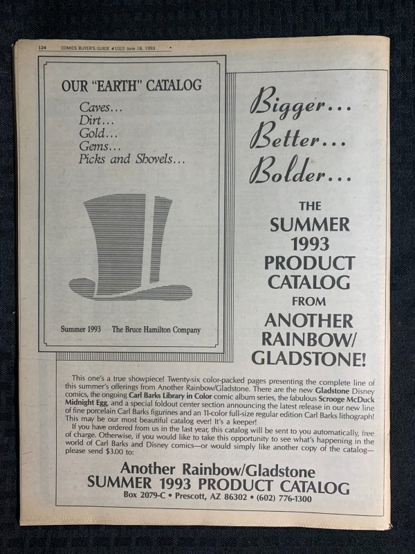 1993 COMICS BUYERS GUIDE Newspaper #1022 FN 6.0 Image / Valiant Deathmate