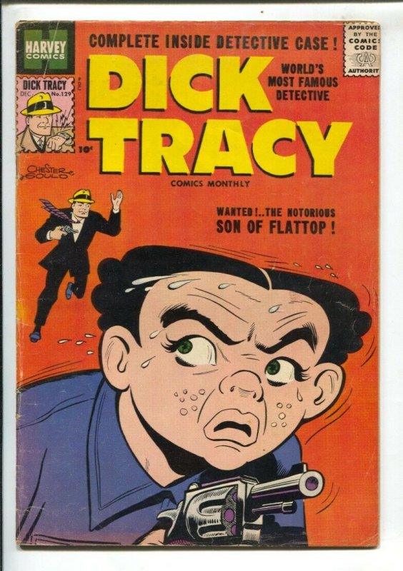 Dick Tracy #129 1958-Harvey-Chester Gould art-crime stories-Son Of Flat Top-VG