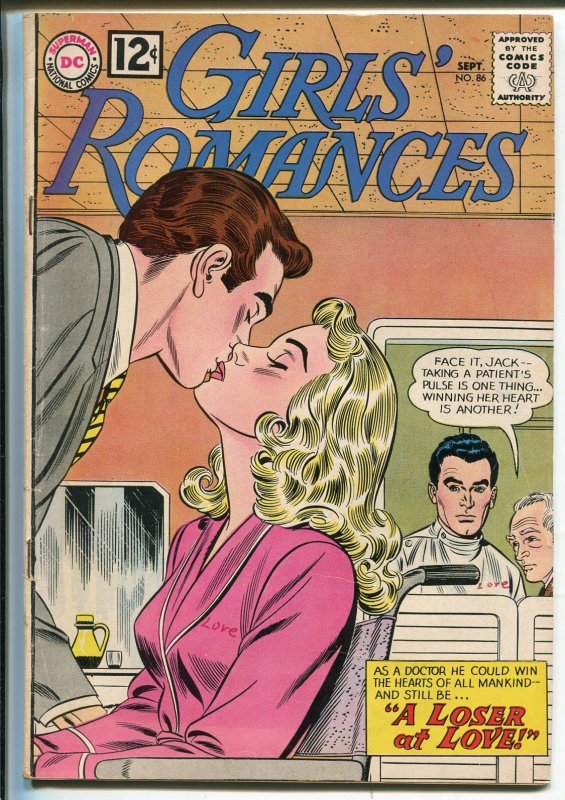 Girls' Romances #86 1962-DC-pretty wheelchair girl-drama-thrills-VG