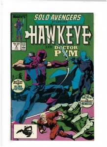 Solo Avengers #8 FN/VF 7.0 Marvel Comics 1988 Hawkeye, Doctor Pym