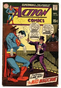 ACTION COMICS #382 1969-SUPERMAN-MAD MAGICIAN-LEGION-DC VG