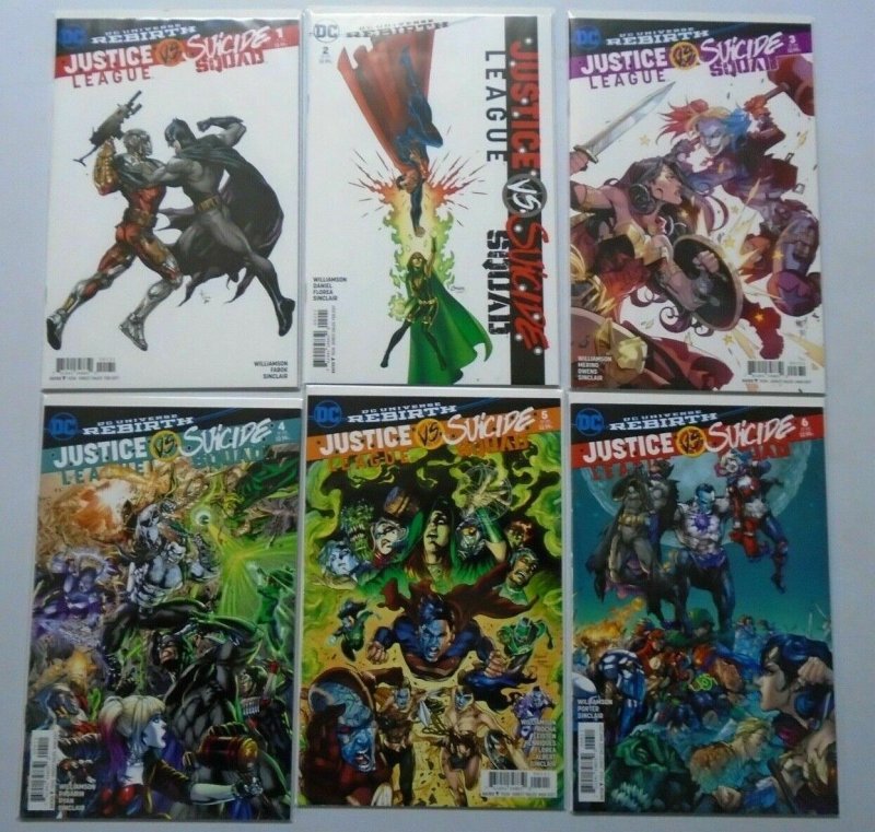 Justice League vs. Suicide Squad Set:#1-6 some variants average 8.5 VF+ (2016) 