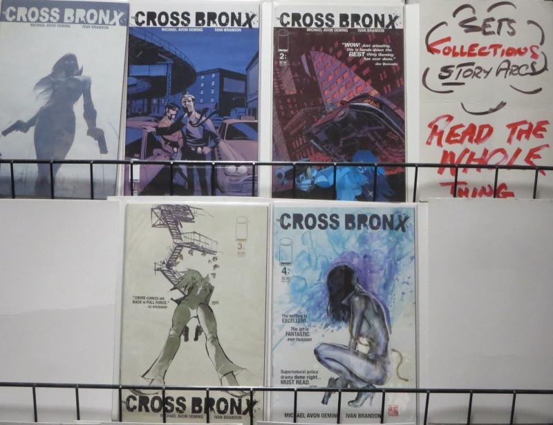 CROSS BRONX #1a,1b,2-4 (Image,2006) COMPLETE! VF-NM Oeming/Brandon action/noir