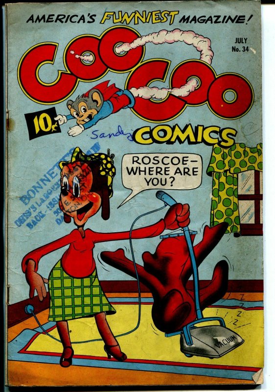 Coo Coo #34 1947-Nedor-Frank Frazetta-funny animals-VG-