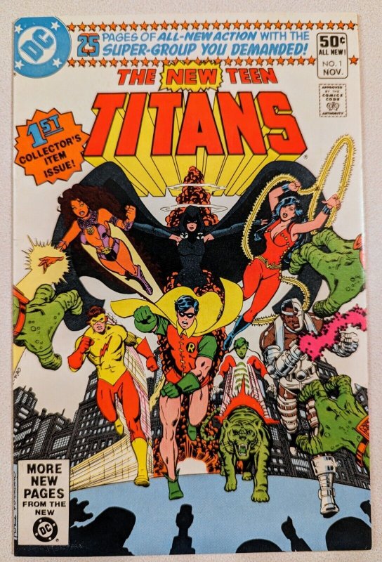 THE NEW TEEN TITANS No. 1 VF+ 8.5 2nd Appearance Of Teen Titans Movie Coming