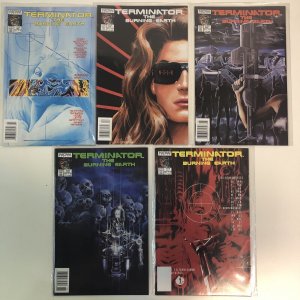 Terminator the Burning Earth (1990) Complete Mini Set # 1-5 (VF/NM) Now Comics