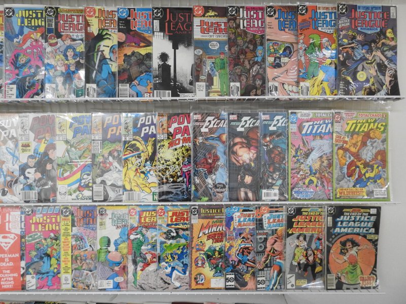 Huge Lot 170+ Comics W/ Justice League, Power Pack, Excalibur+ Avg VF- Condition