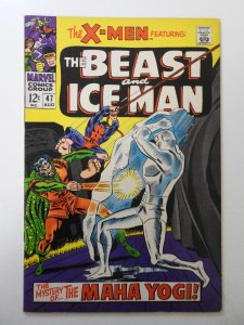 The X-Men #47 (1968) VG+ Condition centerfold detached bottom staple