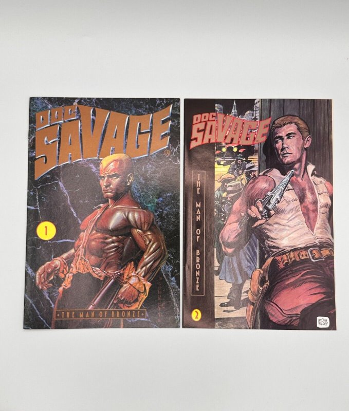Doc Savage The Man of Bronze # 1 and # 2 (1992, Millennium) Fast & Safe Shipping