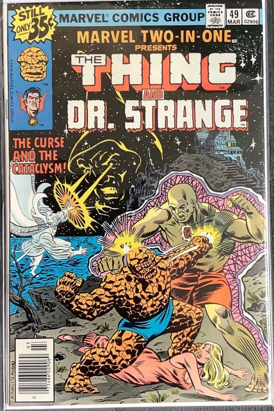 Marvel Two-in-One #49 Newsstand Edition (1979, Marvel) Featuring Dr. Strange. VF