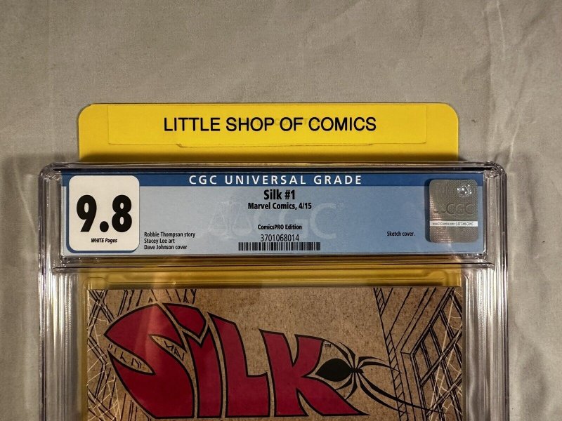Silk #1 (2015) CGC 9.8 Dave Johnson ComicsPro Variant *Limited Print Run*