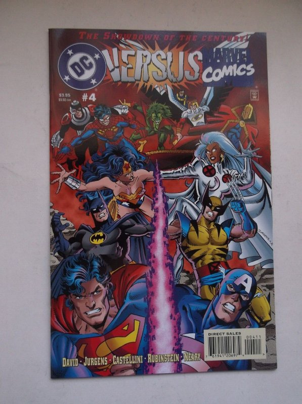 DC VS MARVEL #1-4+HTF PREVIEW W/CARDS, COMPLETE SET, 1ST PRINTS, 1996, NM!!! 