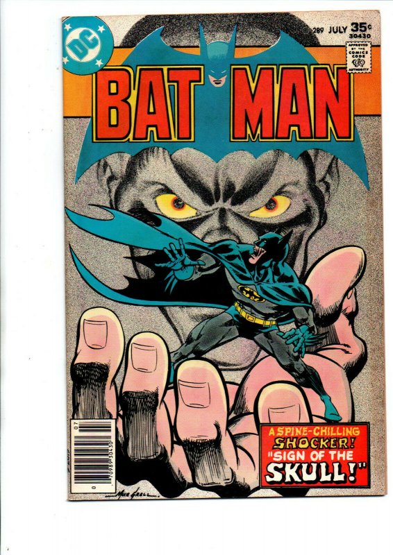 Batman #289 newsstand - 1st Skull Dugger - 1977 - Fine/Very Fine