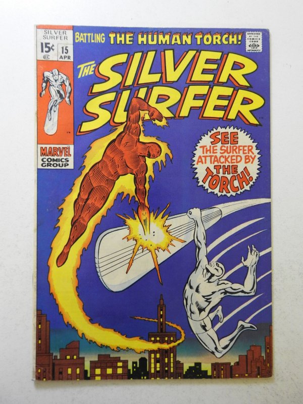 The Silver Surfer #15 (1970) VG- Condition moisture stains