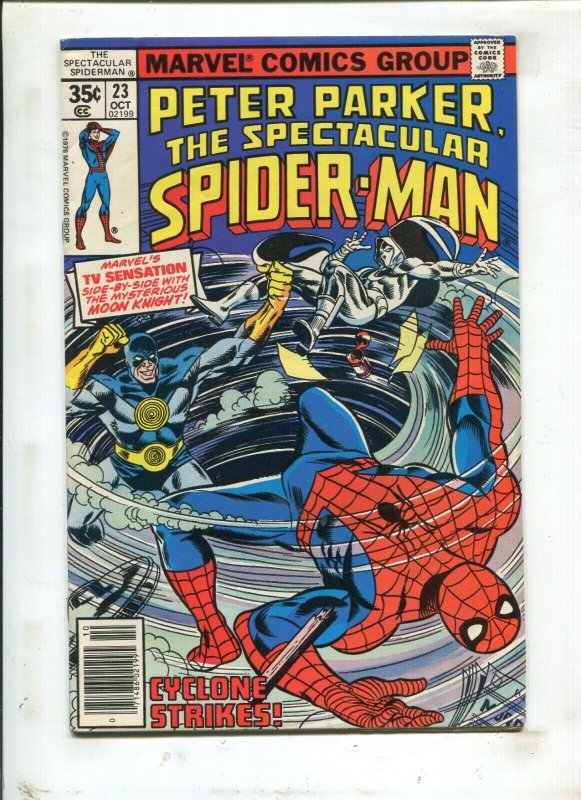 Spectacular Spider-Man #23 - Newsstand - Moon Knight Appearance (7.5) 1978 