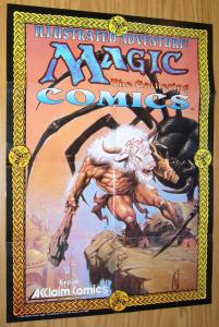 Magic the Gathering comics promotional poster - 26 x 19 - acclaim 1995 WotC