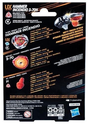 Beyblade X Hammer Incendio Balance 3-70H Starter Pack by Hasbro